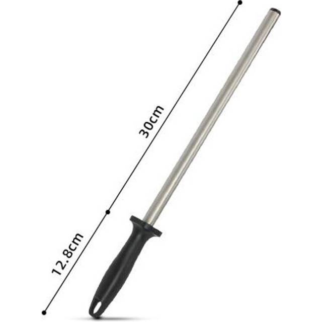 (a-12 inch Universal) Diamond Knife Sharpener Steel Oval Sharpener600# Steel Professional Chef Knife Sharpener Knife Sharpening Rod ABS Handle