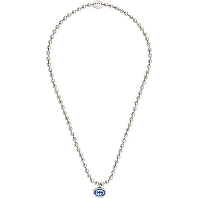 Gucci Interlocking Silver Necklace