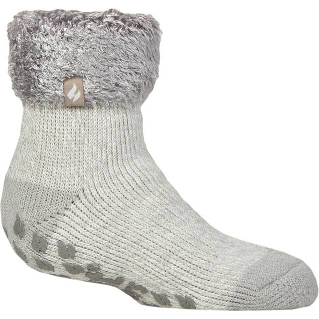 Heat Holders Unisex Kids Fluffy Bed Socks - Grey - UK 12.5-3 Kids