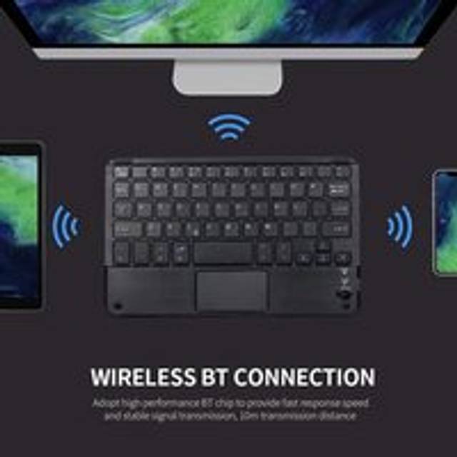 Trådlöst BT 3.0-tangentbord 59 tangenter Ultraslimt Mini BT-tangentbord med stöd för pekplatta Android Windows svart