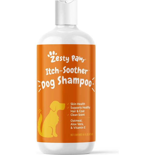 Zesty Paws Itch Soother Shampoo with Oatmeal & Aloe Vera for Dogs Vanilla 16 fl oz