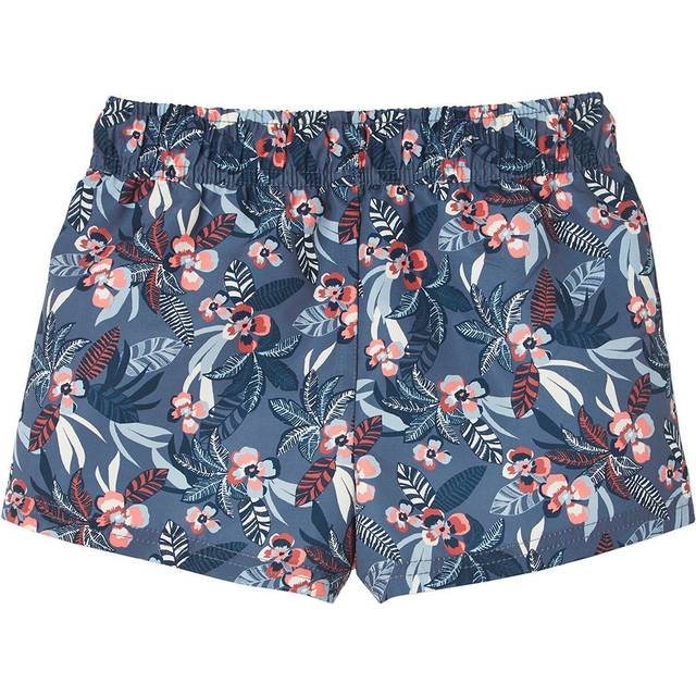Tropical Swim Shorts, for Girls blue medium all over printed - BLUE MEDIUM ALL OVER PRINTED