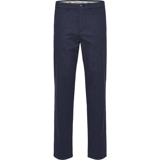Slim fit chino Trousers Selected Miles 175 Brushed - Bleu - 38x34