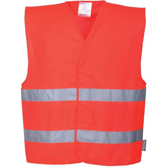 (XXL-3XL, Red) Portwest Mens Band & Brace Hi-Vis Vest