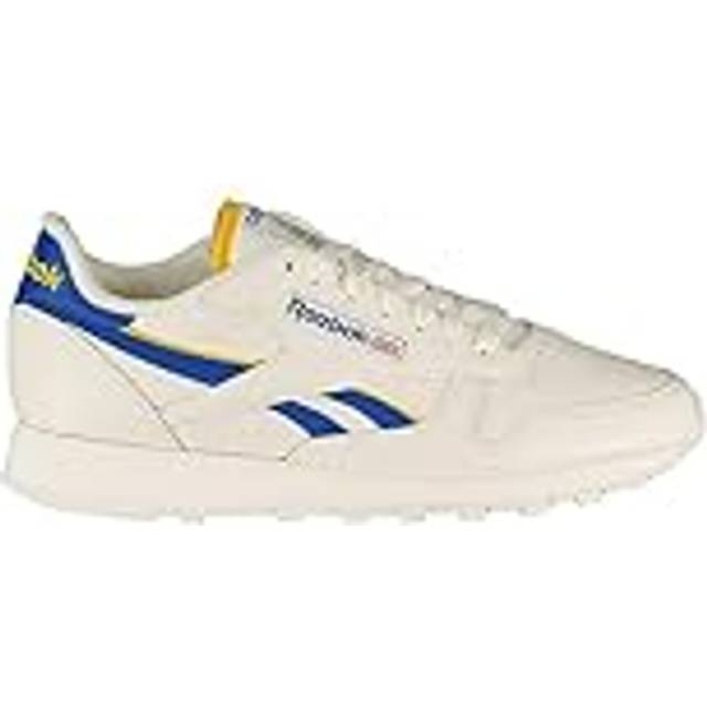Reebok Klassisk lädersneaker för kvinnor, Krita vektor blå collegiate guld