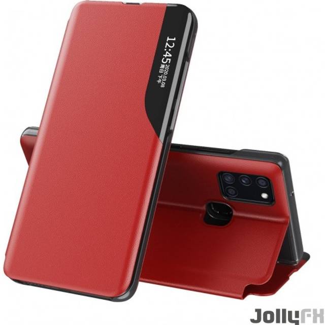 Samsung Galaxy A21S - Flip Fodral Röd