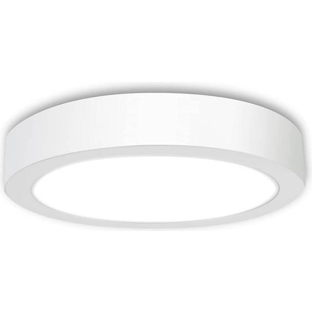 Extrastar 36W Led Round Surface Mount Integrated Ceiling Light Flush Light Cold White, White
