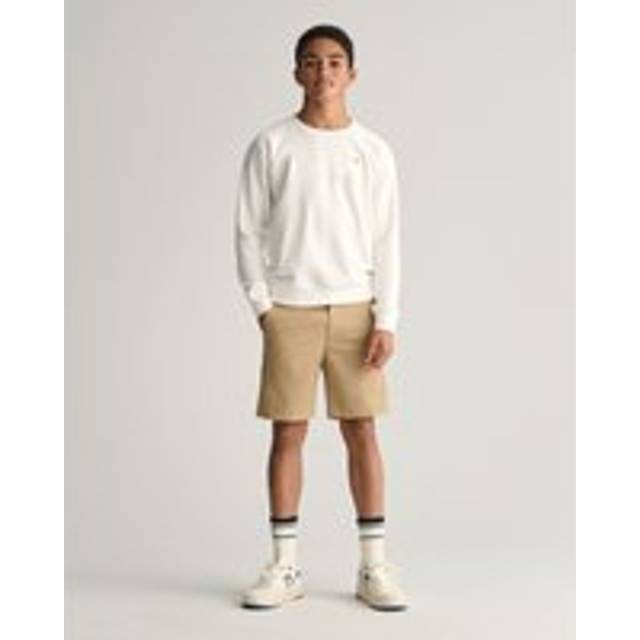 Chinos Shorts Junior, Dark Khaki, 134-140