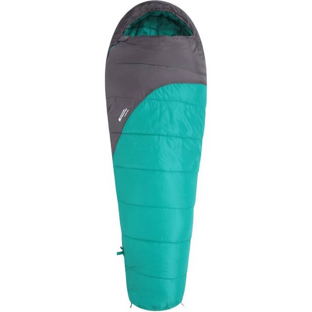 (200cm, Teal/Black) Mountain Warehouse Summit 250 Left Zip Mummy Sleeping Bag