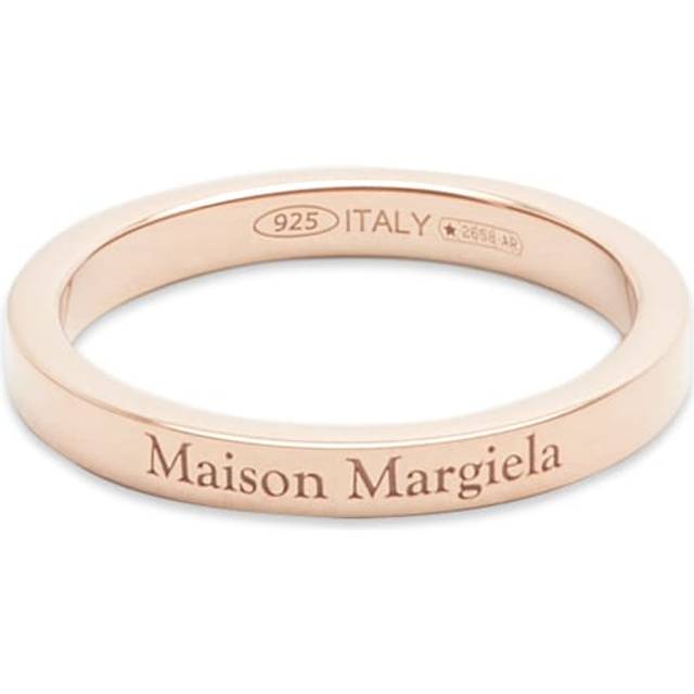 Maison Margiela Rose Gold Logo Ring - 952 ROSE GOLD PLATIN - IT 8