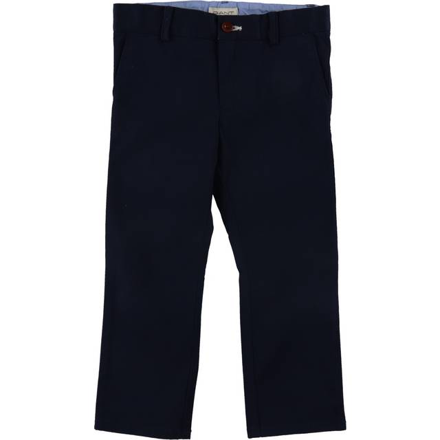 GANT Unisex barn chinos klassiska byxor, marinblå, 110-116