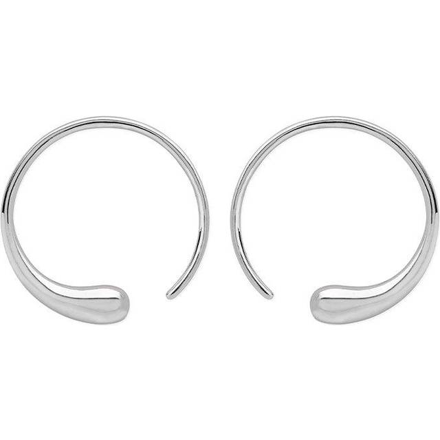 Lucy Quartermaine Silver Small Luna Hoop Earrings LER2