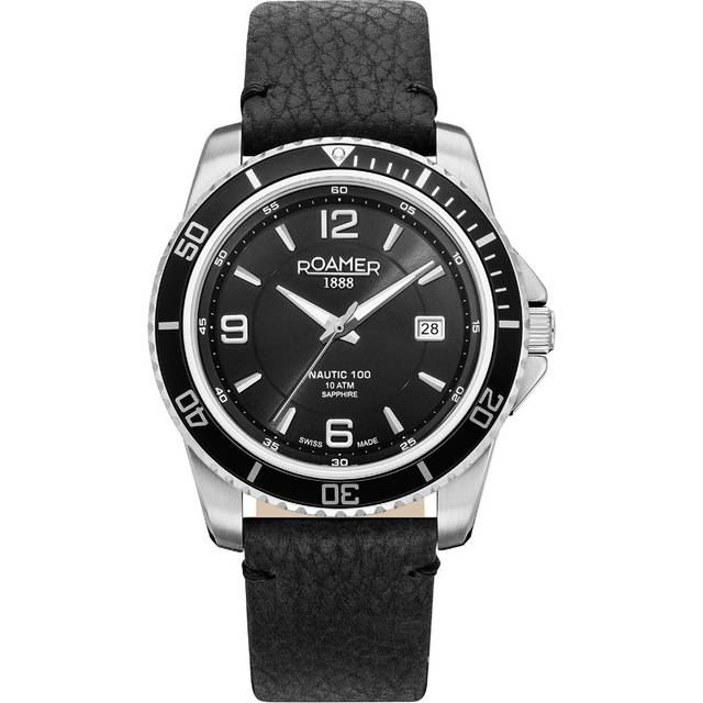 Roamer 862844 41 55 02 Nautic 100 Black Leather Strap Watch - W60223