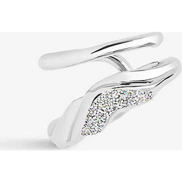Maria Black Womens Silver Rai Opal Glitter-resin Sterling Earcuff 1 Size - SILVER