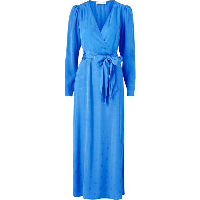 SELECTED FEMME Slfludwika Ls Ankle Satin Dress B |Blå |34