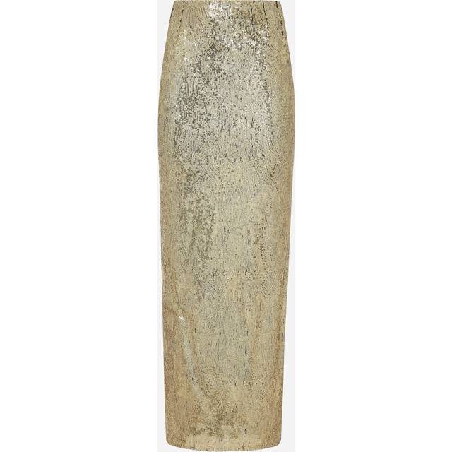 Dolce&Gabbana Sequined maxi skirt - gold (UK 4)