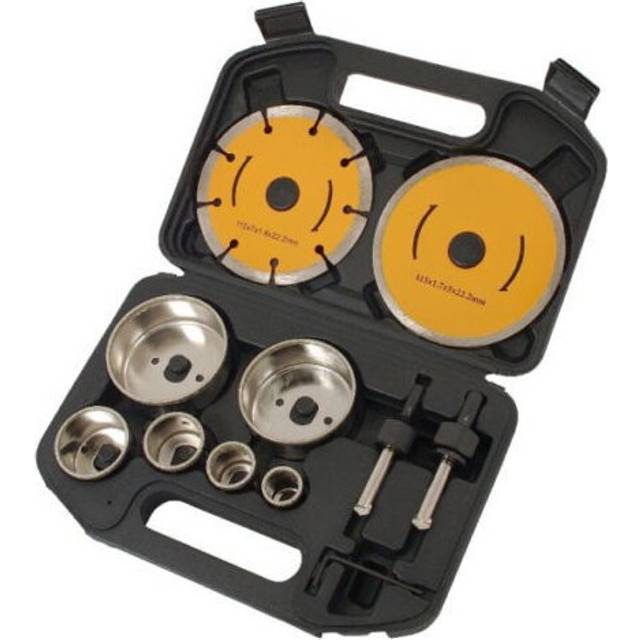 11Pc Diamond Core Hole Saw Drill Set Ceramic Tiles etc (Genuine Neilsen CT2548)