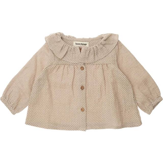 Tocoto Vintage Polka Dot Baby Blus Brown | Beige | 6 months