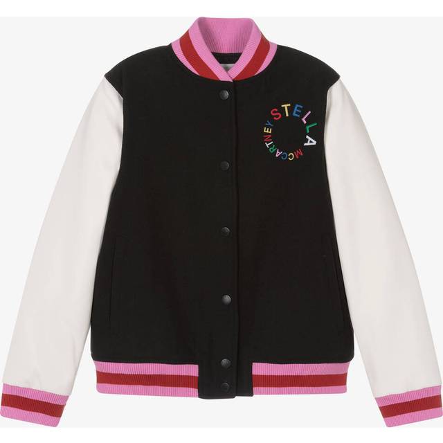 Stella McCartney Kids Logo wool-blend varsity jacket - black (Y 6)