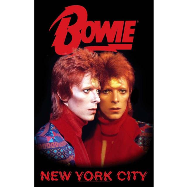 David Bowie New York City textilaffisch One Size svart