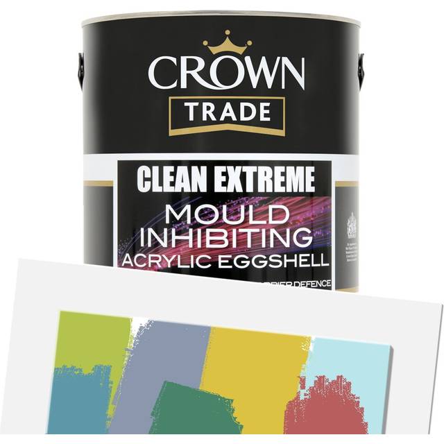 Crown Trade - Clean Extreme Mould Inhibiting Acrylic Eggshell (Tinted) 5L
