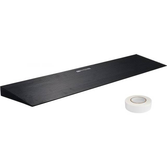 VEVOR 3 cm Rise Cuttable Threshold Ramp for Sweeping Robot, 90 cm Wide Natural Rubber Wheelchair Ramp, Non-Slip Solid Rubber Ramp with Double-Sided Tape for Doorways, Driveways, Bathroom, Smooth Tile