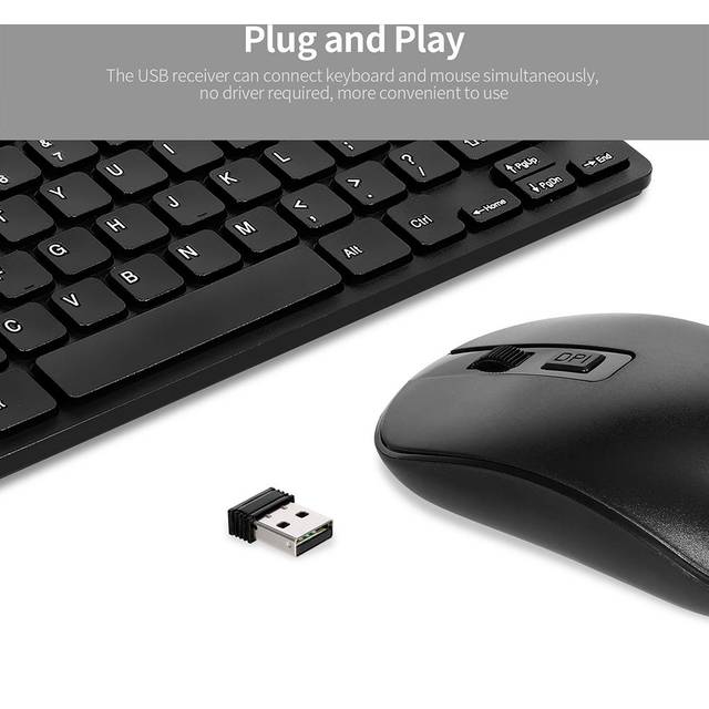 KM901 Keyboard Mouse Combo 2.4G Wireless 78 Key Mini Keyboard and Mouse Set Portable Office Combo white
