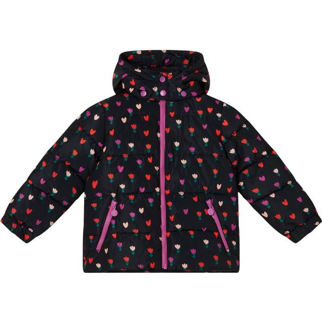 Stella McCartney Kids Floral puffer jacket - black (Y 12)