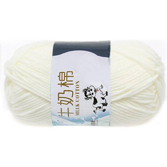 1 group Milk Cotton wool Yarn For Hand knitting Soft(white)Line rough about 2.5mm