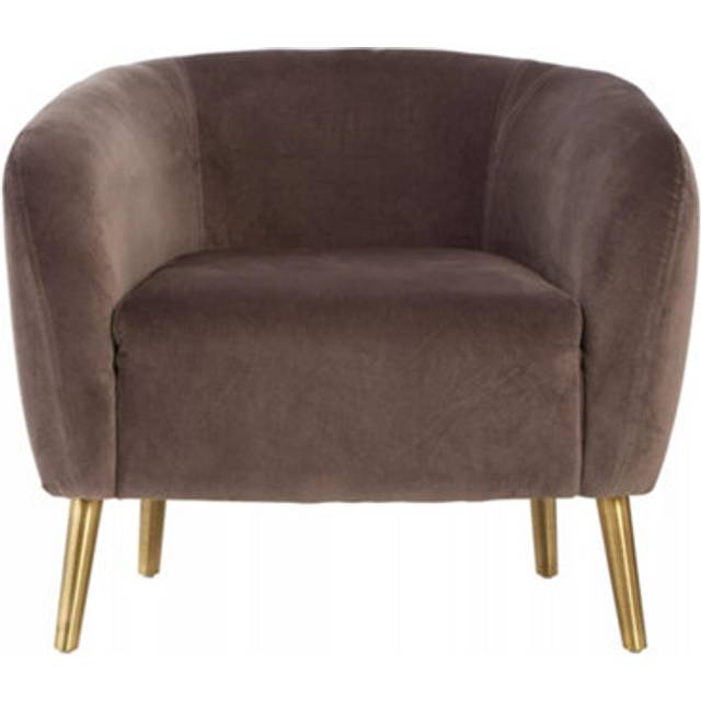 Orsina Louxor Grey Velvet Round Armchair