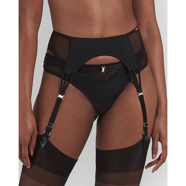 Bluebella Laura Black Suspender Belt with Mesh