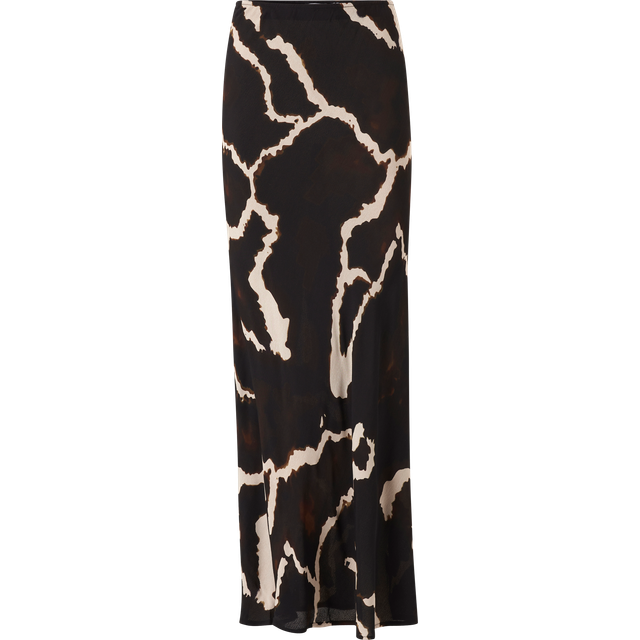 Coster Copenhagen - Maxikjol Long Skirt Night Clouds Print - Svart