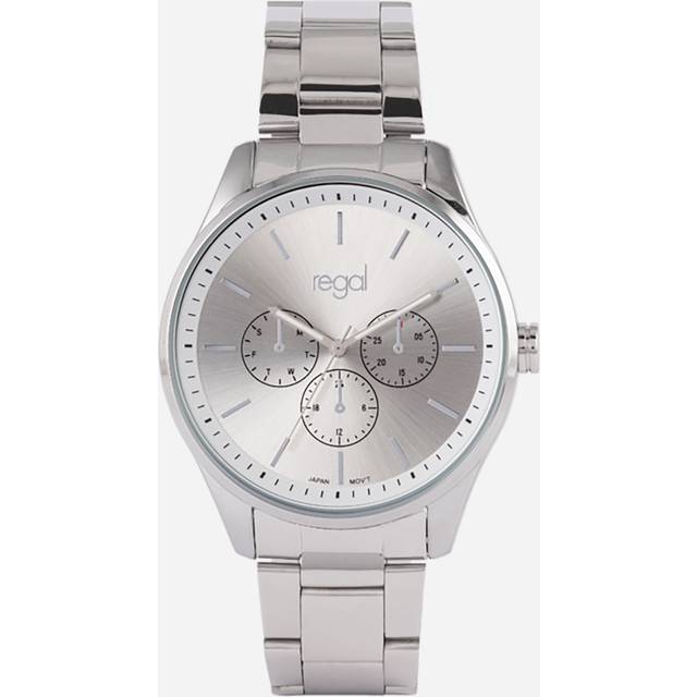 Regal herrklocka - metallband, silverton, 42mm