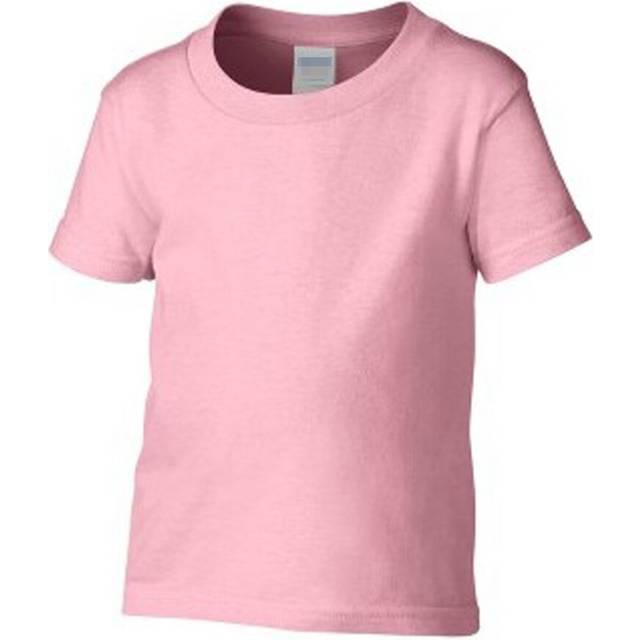 (Pink, XL / 5T / 4-5 YO) Cotton T-Shirt Basic Blank Plain Tee Top for Baby Toddler Youth Kids Boy Girl