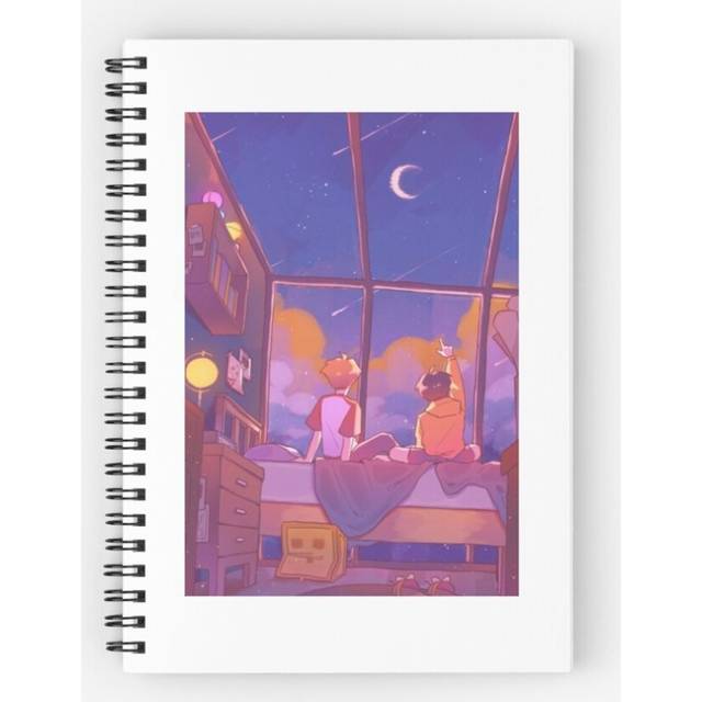 Spiral Notebook Tommy and Tubbo aesthetic A5 120 Pages