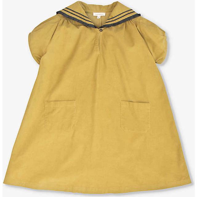 Caramel Girls Lime Kids Laila Embroidered-collar Cotton Mini Dress 3-12 Years 3 - LIME