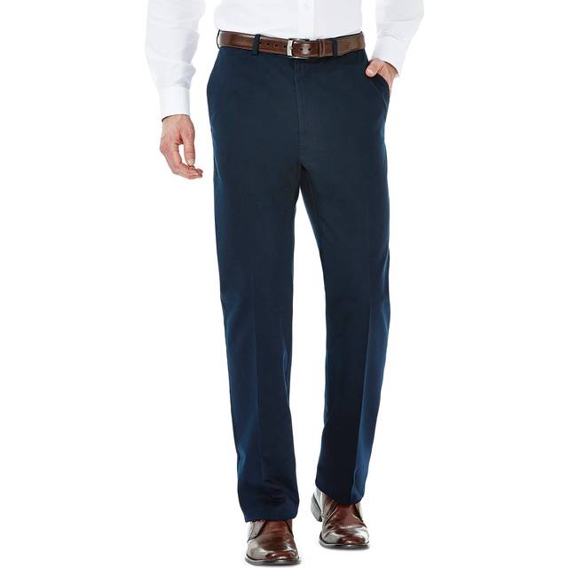 Haggar Mens Work To Weekend No Iron Flat Front Pant Reg And Big  Tall Sizes