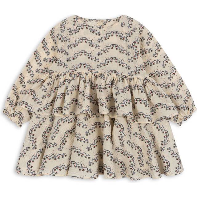 Etty Floral Frilled Dress, 12 Months (80cm)