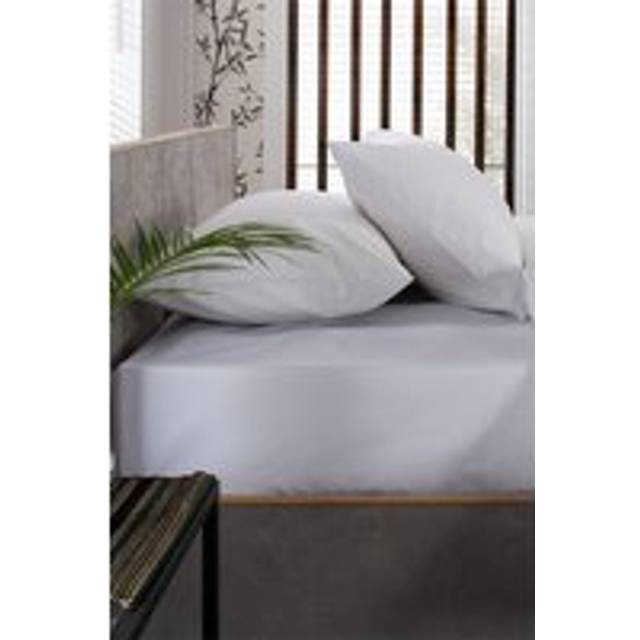 400 Thread Count Luxury Sateen Cotton Fitted Sheet - White - King