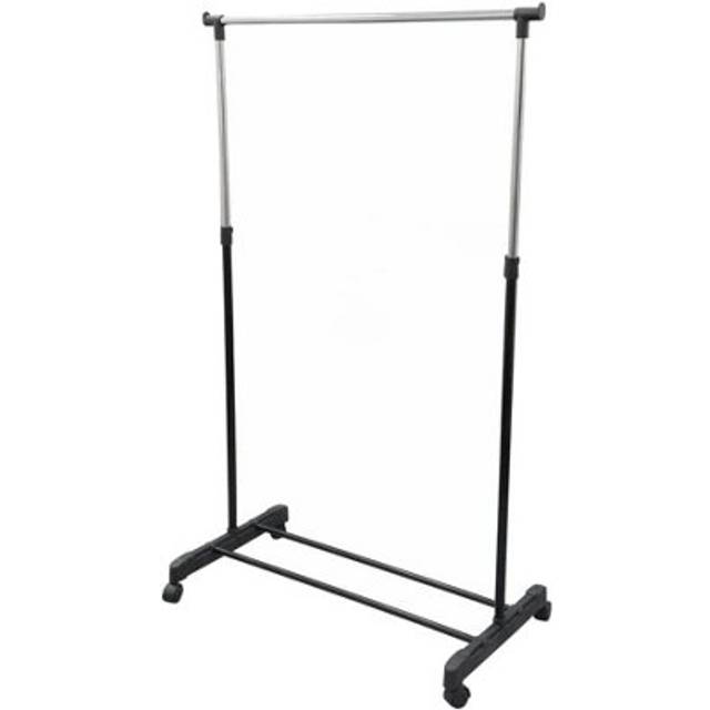 MantraRaj Adjustable Garment Rack Clothing Rail Stand With Wheels Clothes Hanger Garment Rail For Coats Shirts Dresses
