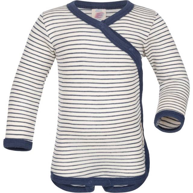 Engel - Kid's Baby-Wickelbody Langarm - Merino base layer size 50/56, grey/white