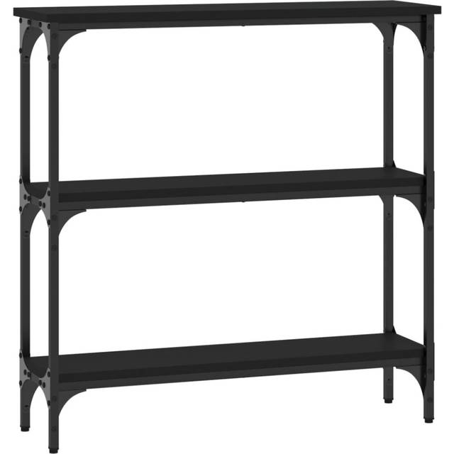 Konsolbord svart 75x22,5x75 cm konstruerat trä