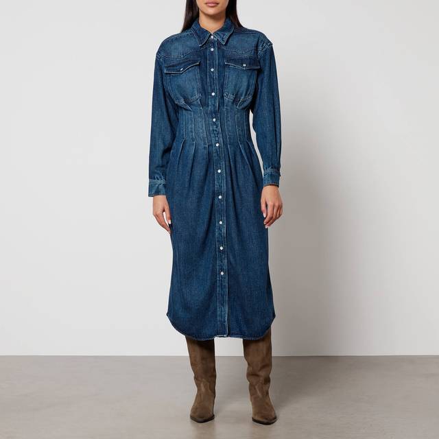 Marant Etoile Tomia Denim Midi Dress - FR 34/UK 6 - Blue
