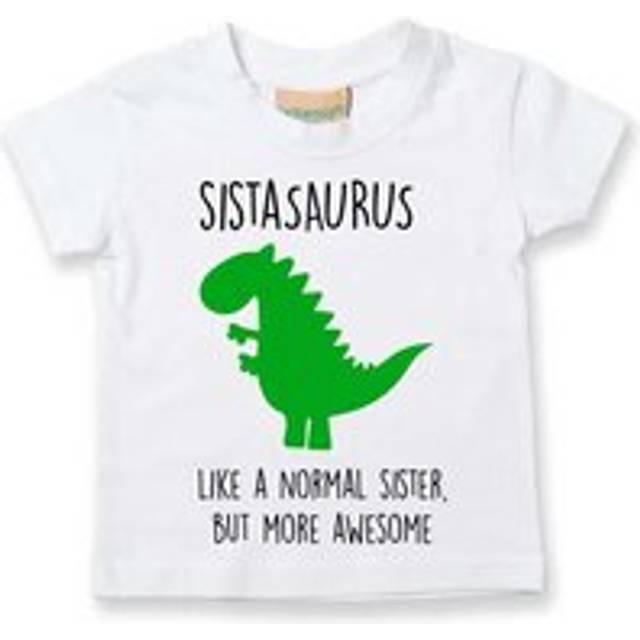Sister Dinosaur Tshirt - White - 12-18 m