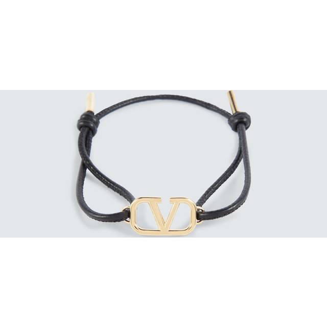 Valentino Garavani Black VLogo Leather Bracelet - 0NO NERO - UNI