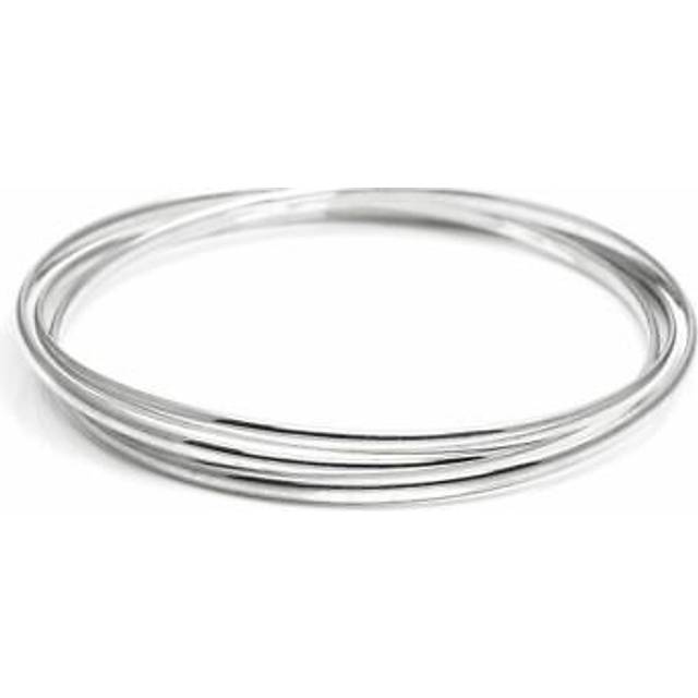 Sterling silver bangle triple russian wedding classic bracelet - silverly