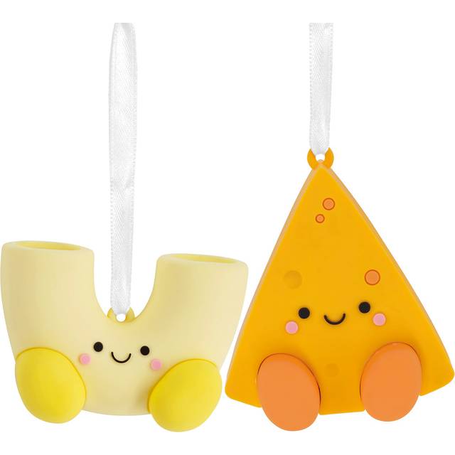 Hallmark Better Together Mac and Cheese Magnetic Christmas Ornaments  Set of 2  Shatterproof
