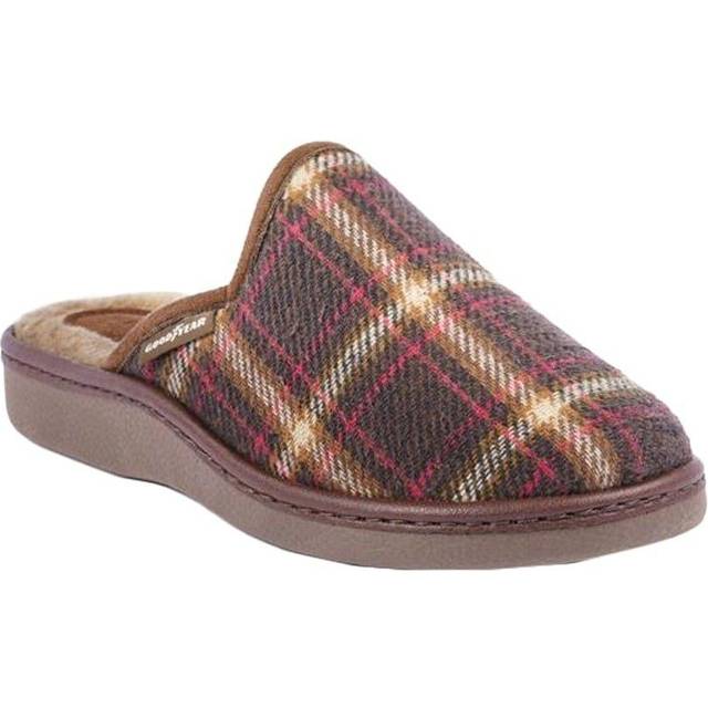 (6 UK, Brown) Goodyear Mens Frank Slippers