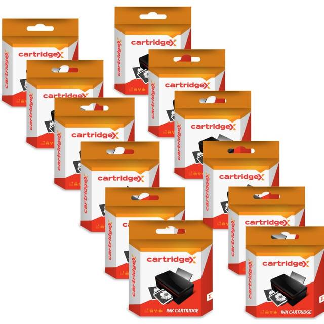 Compatible 12 X Black Ink Cartridges For Hp 363 Xl Photosmart D6160 D6163 D6168 D7100 D7145