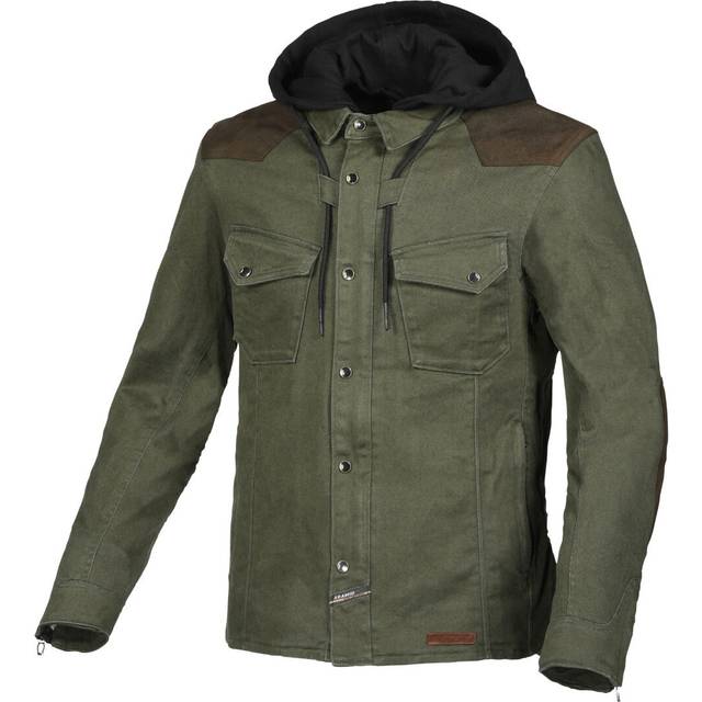 Macna Inland Denim, textile jacket/shirt , color: Dark Green/Dark Brown/Black , size: M